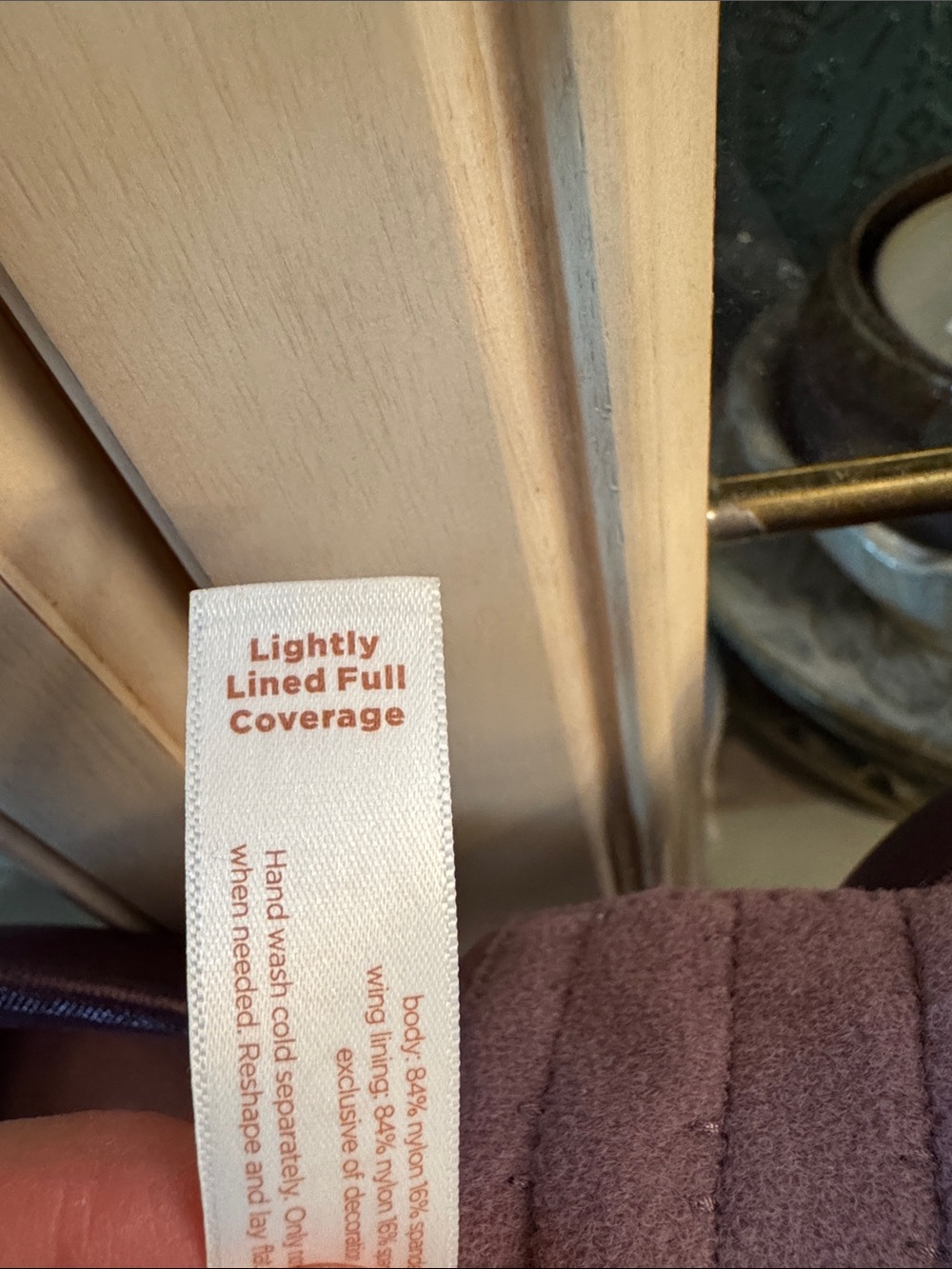 Cacique Lightly aligned Full Coverage Jacquard Bra - Lavender - Picture 5 of 5